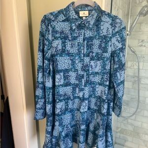Tuckernuck Blue Floral Dress NWOT Sz Small